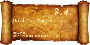 Halász Appia névjegykártya